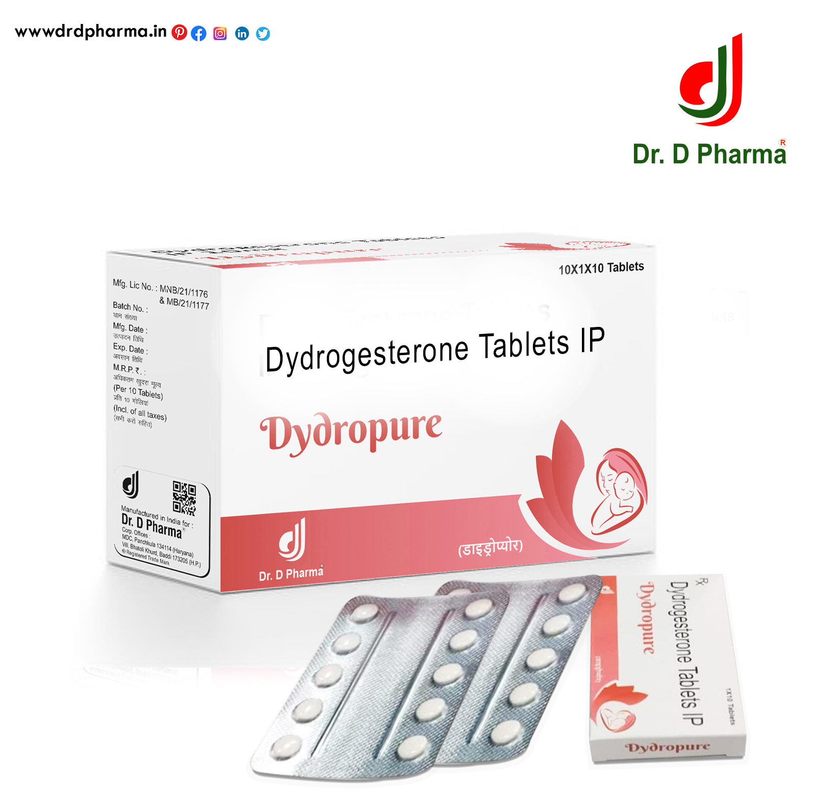 Dydrogesterone Tablets IP | Dydropure