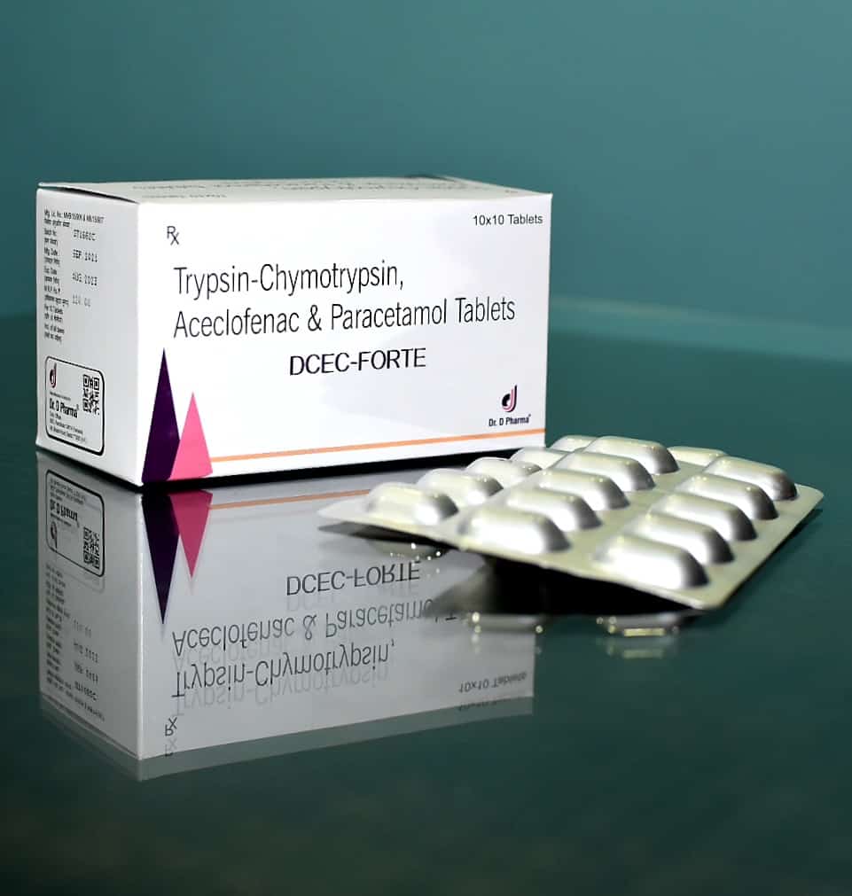 Trypsin-Chymotrypsin Aceclofenac & Paracetamol Tablets